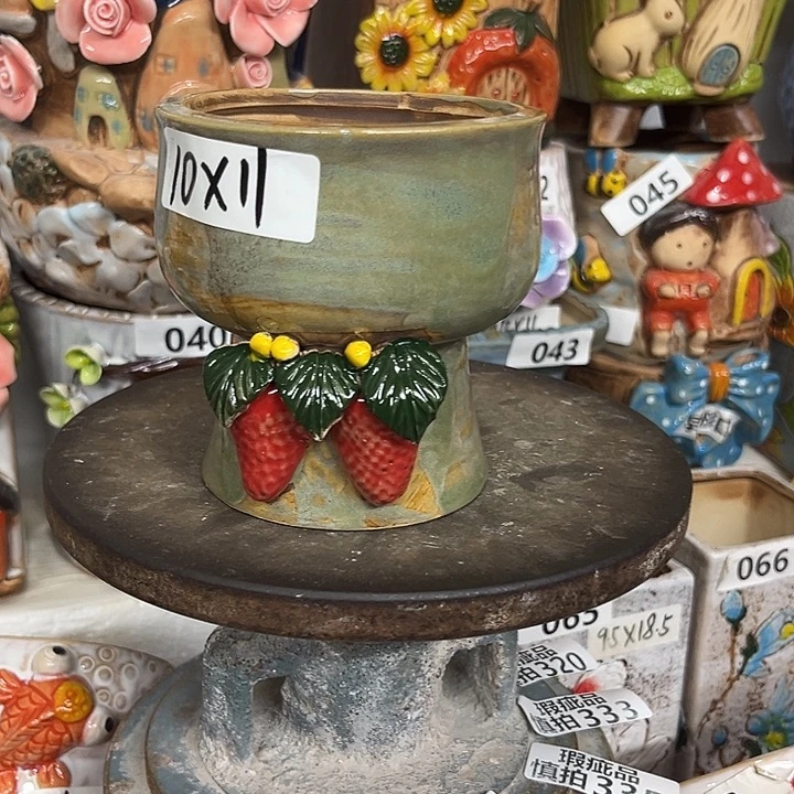 粗陶材质多肉花盆