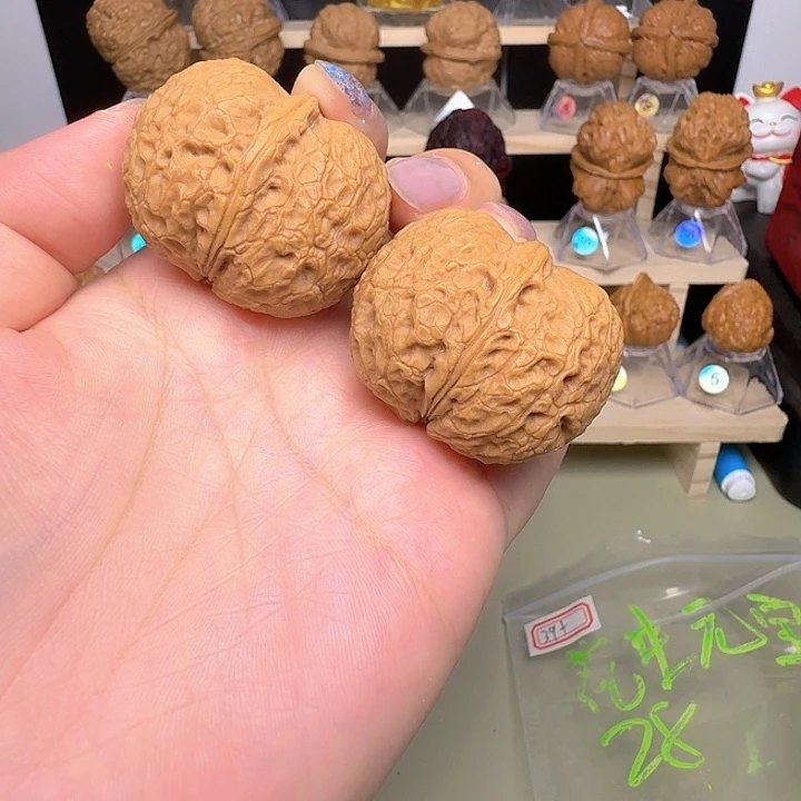 吊坠文玩核桃28号车40尺寸元宝花生