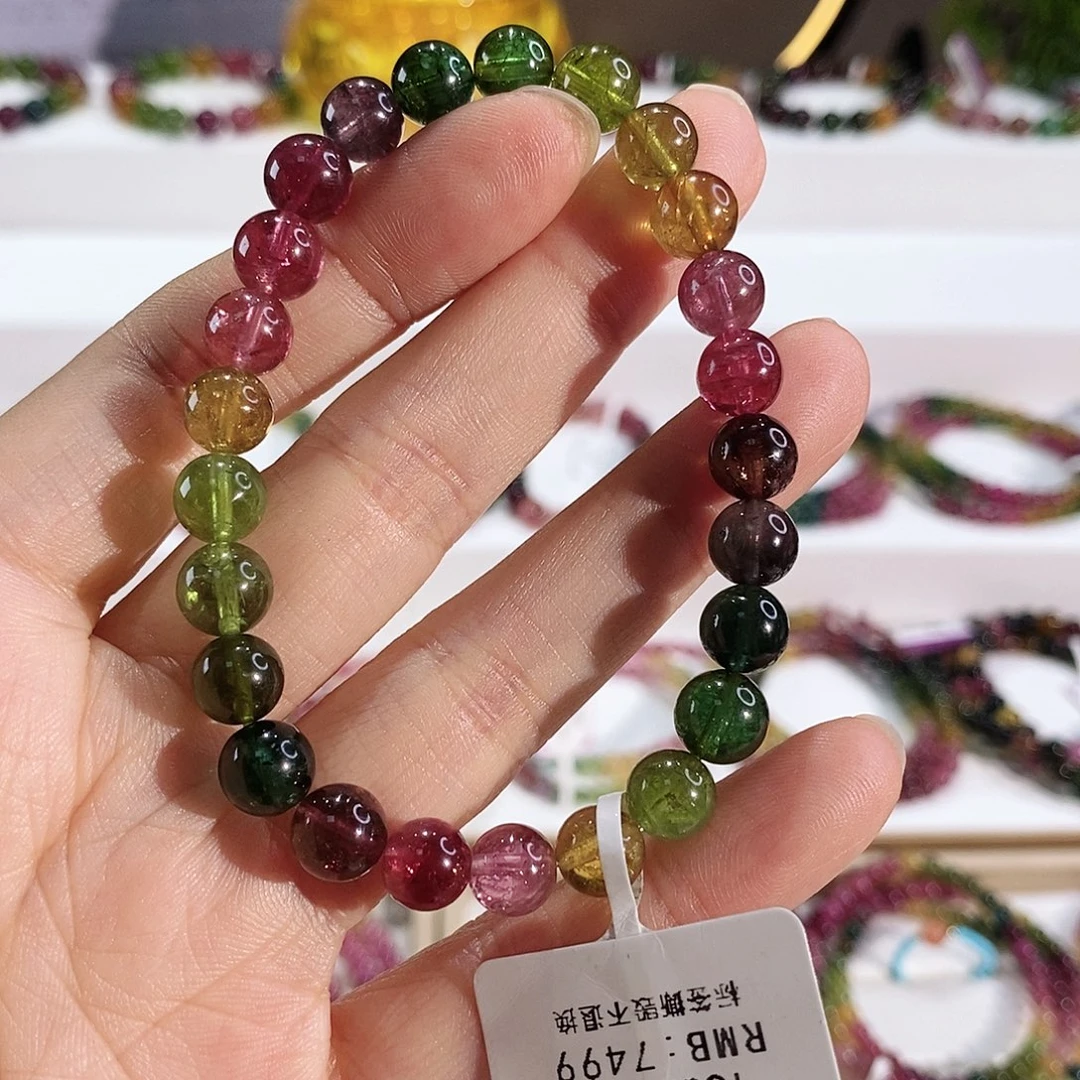 未镶嵌手串碧玺YSG61006素圈颜色微差
