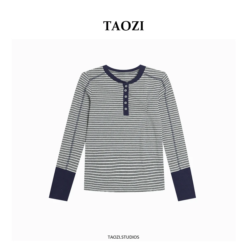 【汶汶】2025秋冬新款时尚百搭长袖上衣TZD022