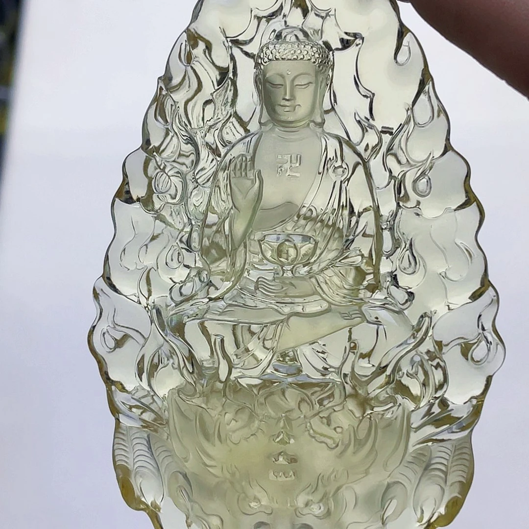 凯***旋颈饰水晶未镶嵌黄水晶大师阿咪吊坠