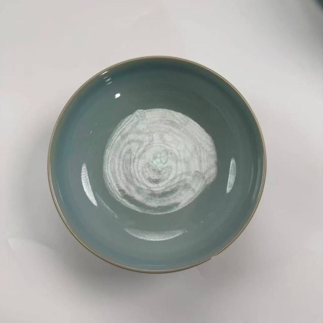 【见珊专属】双非遗全手工粉青唇口盘