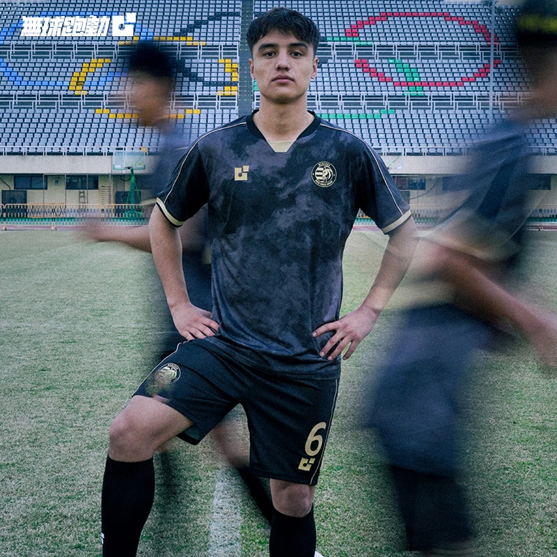 無球跑動25赛季温州职业队客场黑金盲文球衣中乙联赛球员版黑悟空