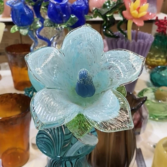 琉璃花瓶高45厘米