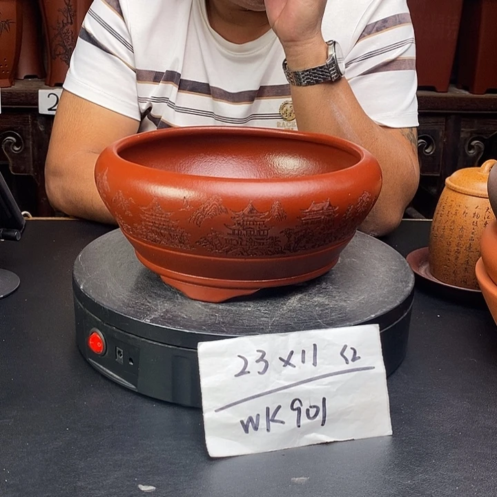 紫砂花盆货号一只WK901