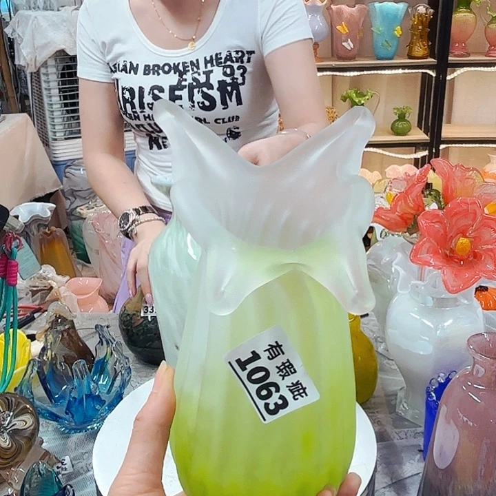 琉璃妖*猫清场花瓶摆件微瑕