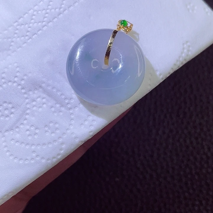 颈饰18K金镶嵌翡翠翡翠