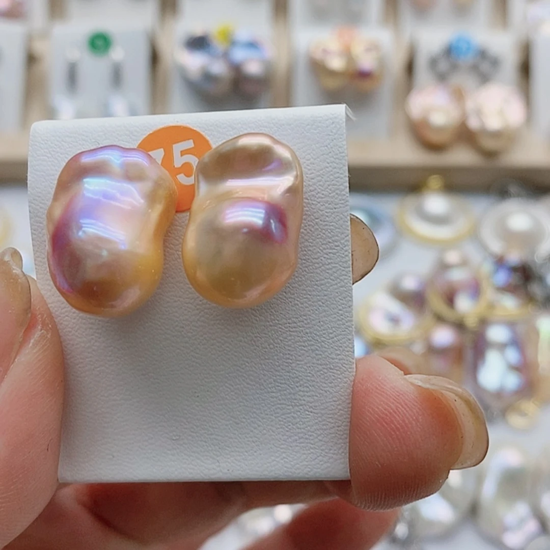 【闪购商品】淡水珍珠耳饰银S925镶嵌