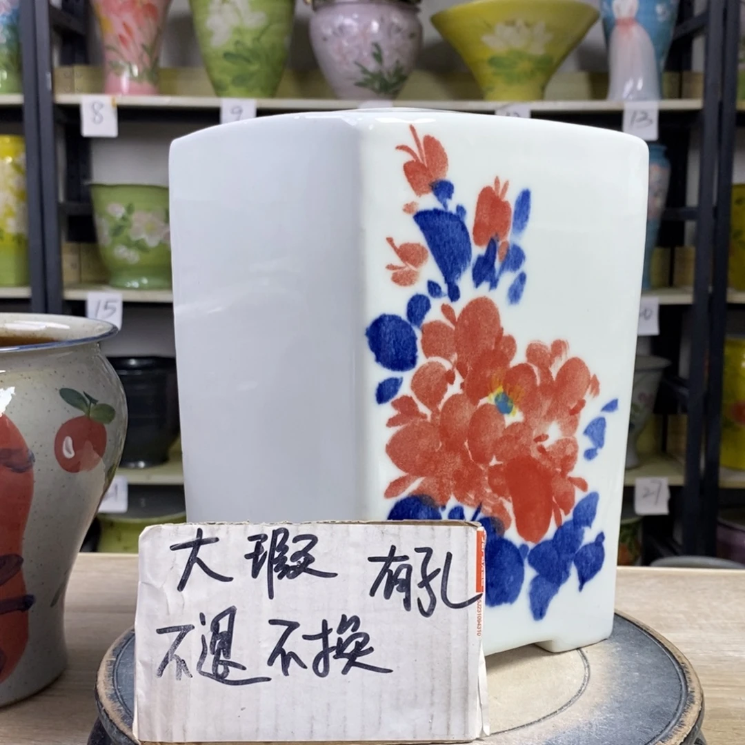景德镇手工手绘陶瓷花盆