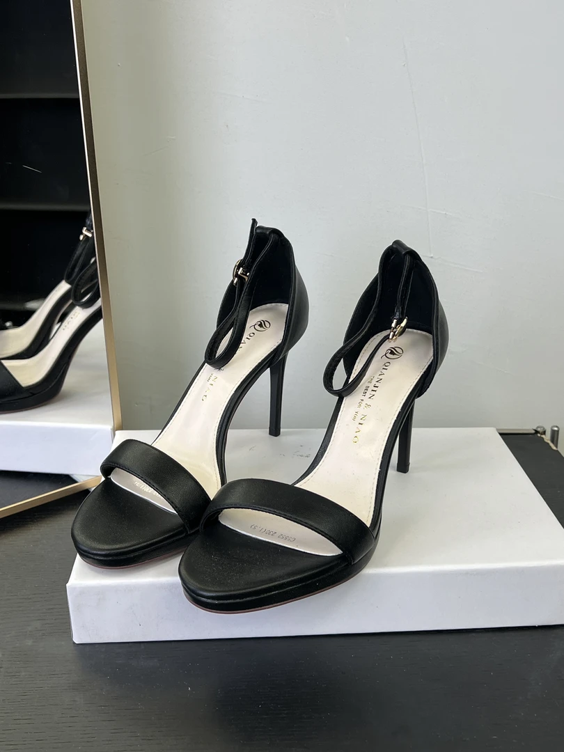 5552(9厘米）黑色细跟高跟鞋时尚舒适