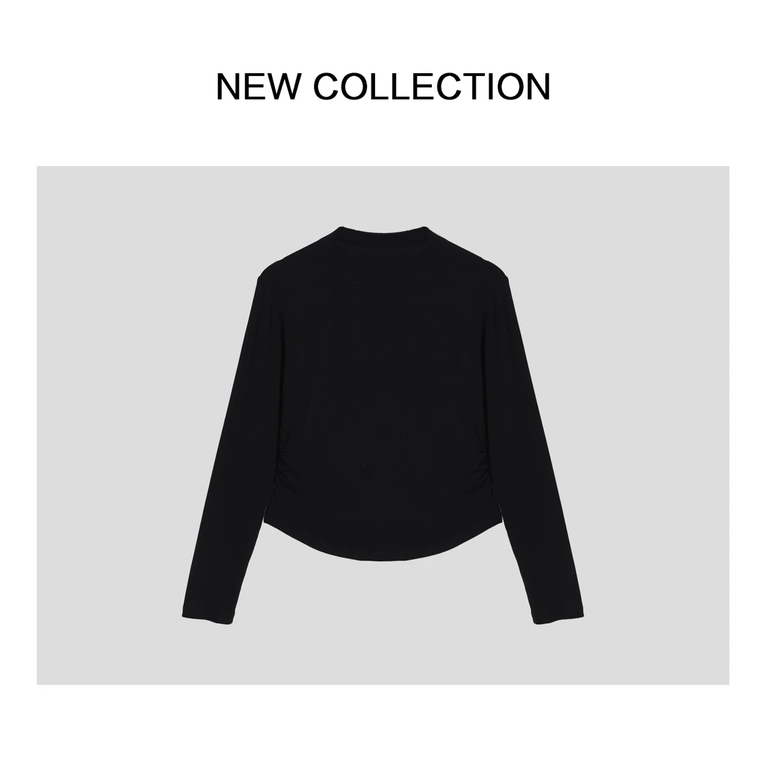 【龙哥专属】新款黑色百搭圆领T恤 T3F58001