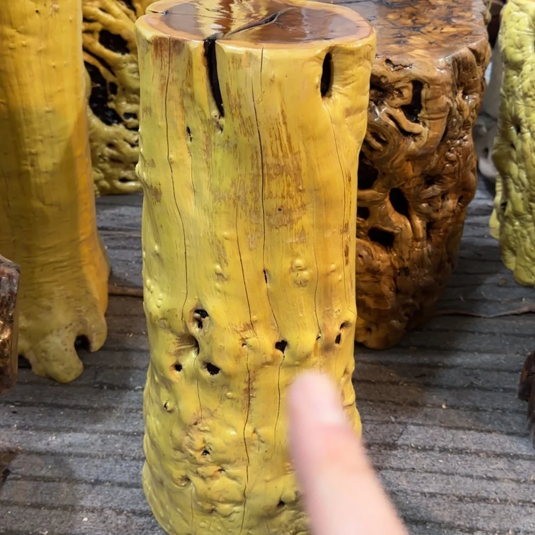 远***山龙纹鸡心枣木手工艺品