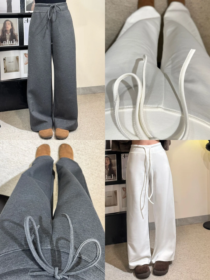 【lu感空气裤】空气棉直筒阔腿裤显瘦显腿长