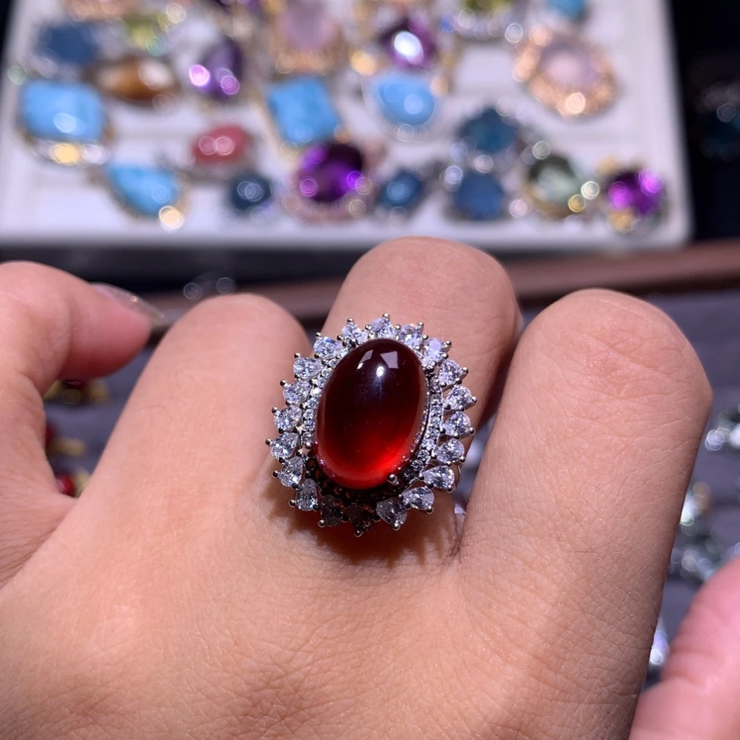 【闪购商品】银S925镶嵌戒指水晶?戒指