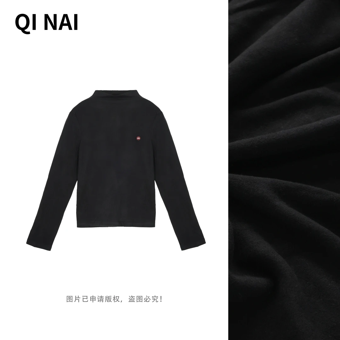 七奈推荐【冰岛】针织衫冬季修身软糯毛衣内搭打底移上衣QN12208