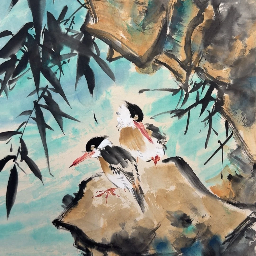 国画国画作品山水花鸟