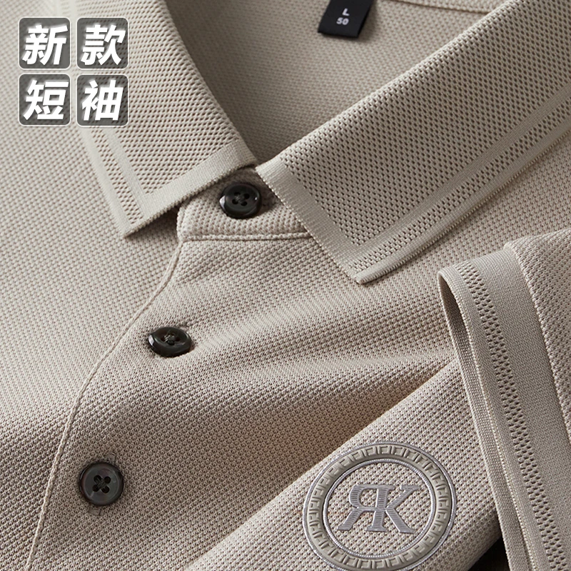 【买一送一】夏季高档男士短袖T恤纯色翻领POLO衫休闲大码半袖上衣