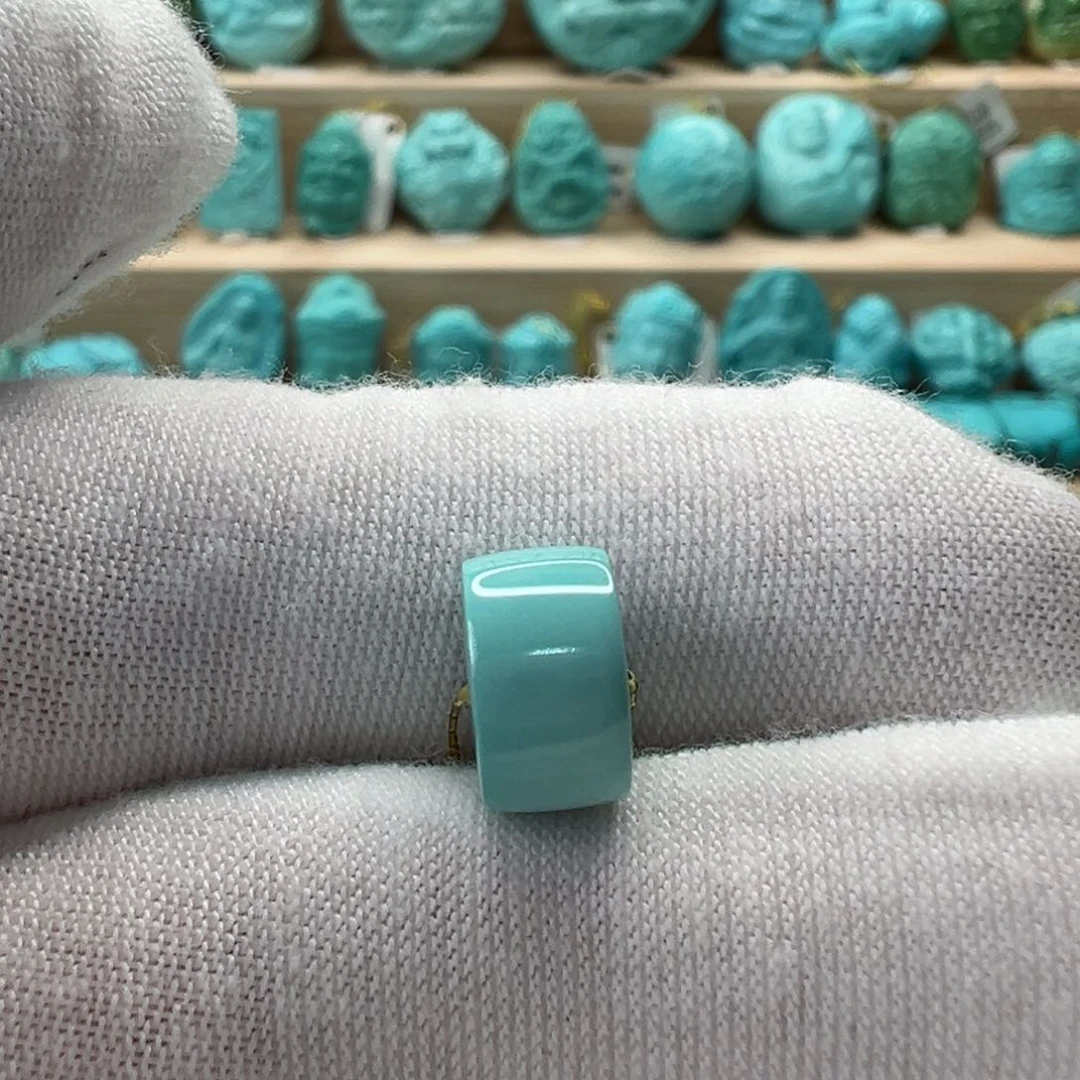 未镶嵌绿松石直切珠9.5x5.6mm