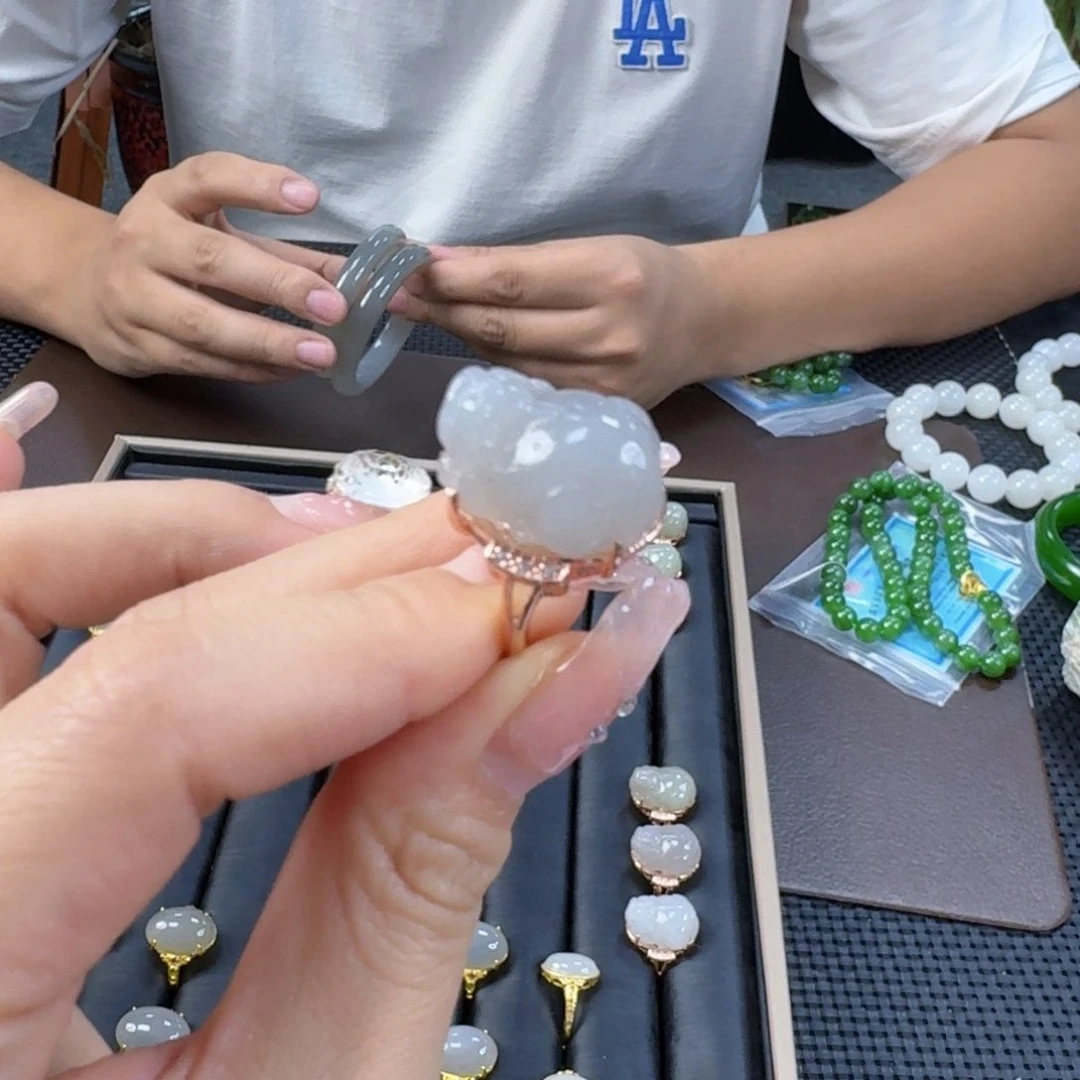 和田玉戒指合金精品