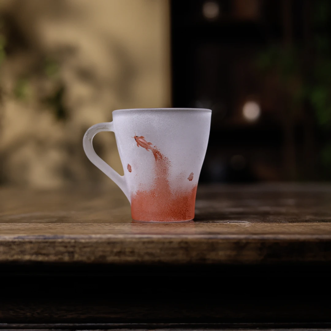 斋居 红色鲤鱼杯（Q7918）