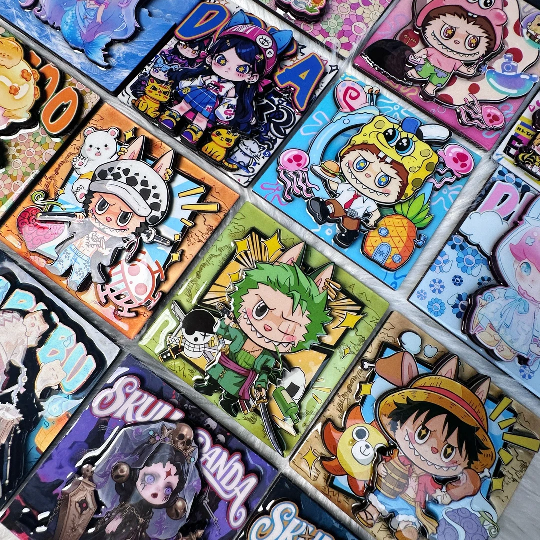 【泡泡马特二创冰箱贴】默认代拆高品质动漫三层木质磁吸冰箱贴