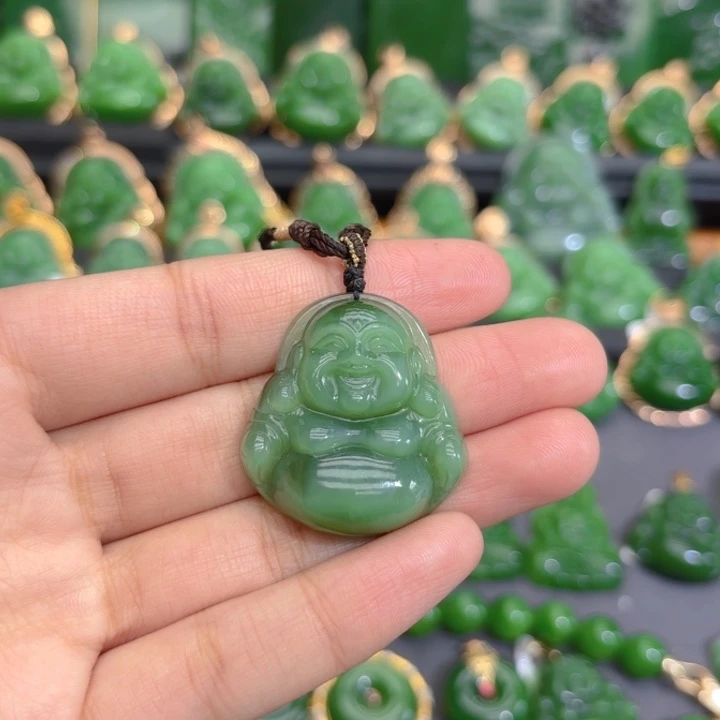 颈饰未镶嵌和田玉（碧玉）特价32m粉青，介意勿拍！