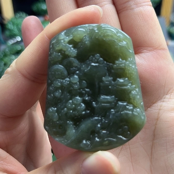 和田玉未镶嵌颈饰