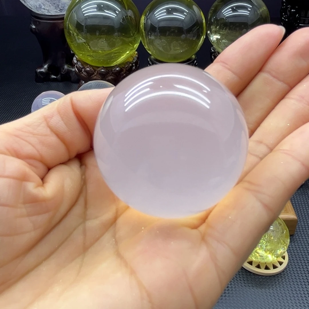 银S925镶嵌珠宝半成品水晶4.4公分