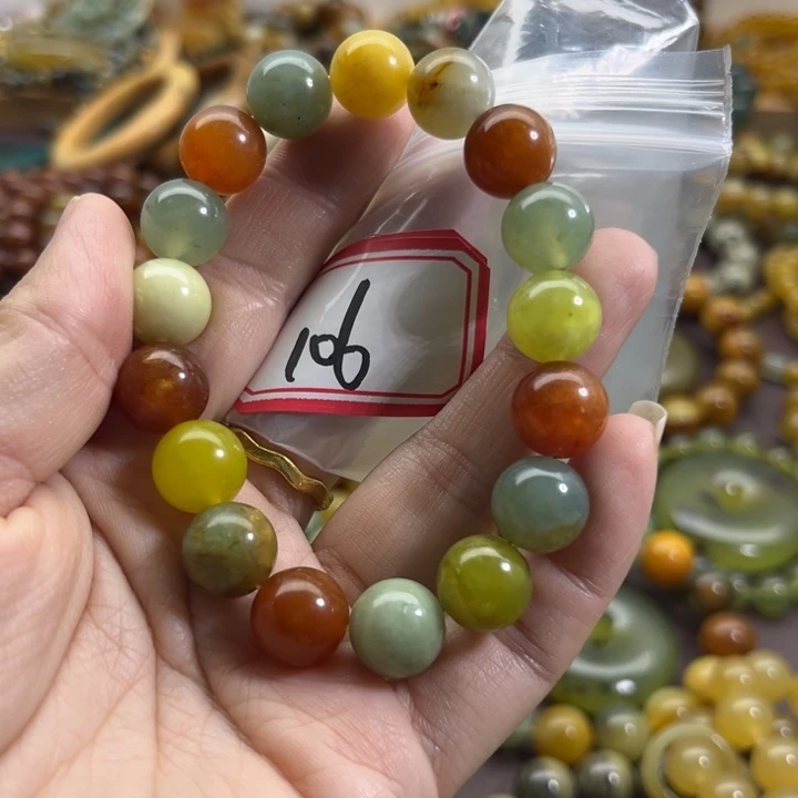 未镶嵌蛇纹石玉手链