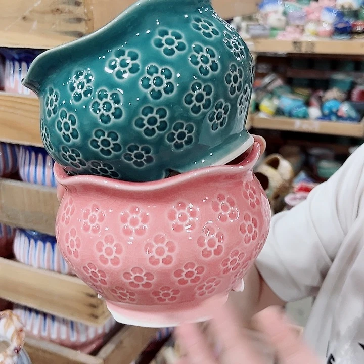 有孔.凑单10元陶瓷花盆发货！