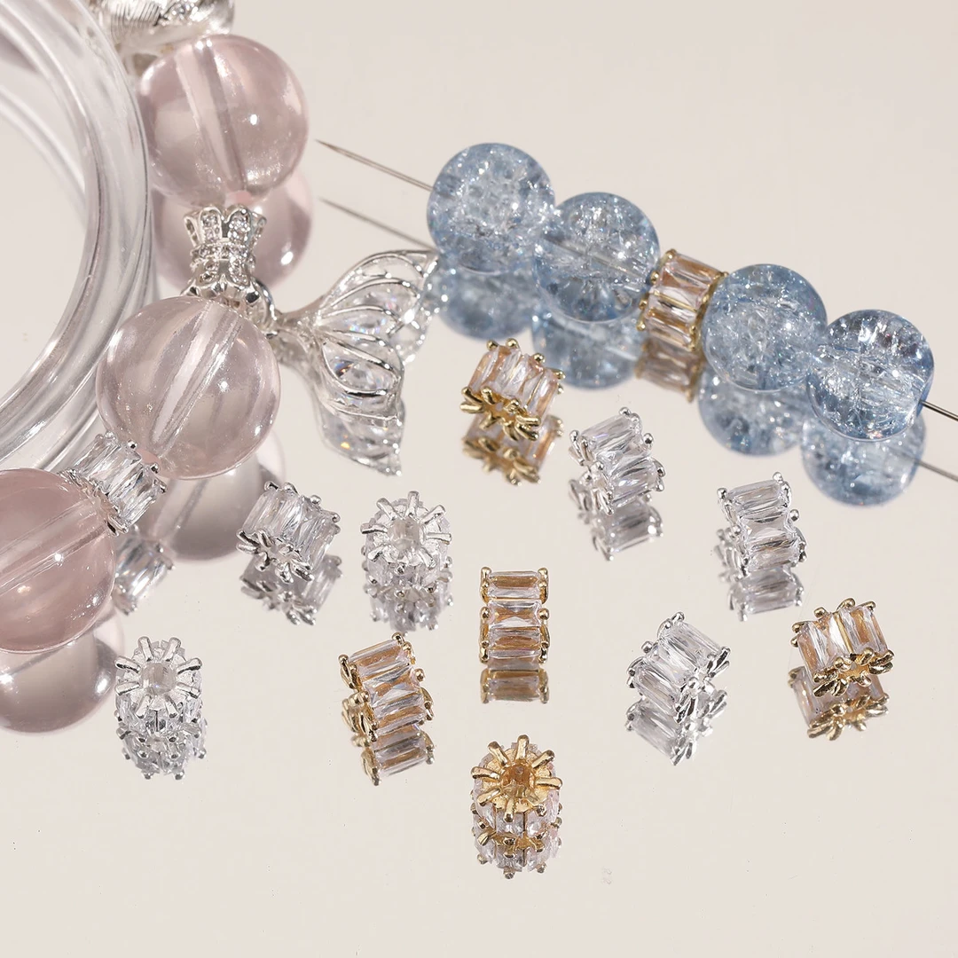 【配件】锆石 粉压 亚克力琉璃串珠散珠古风汉服手链车挂材料配件