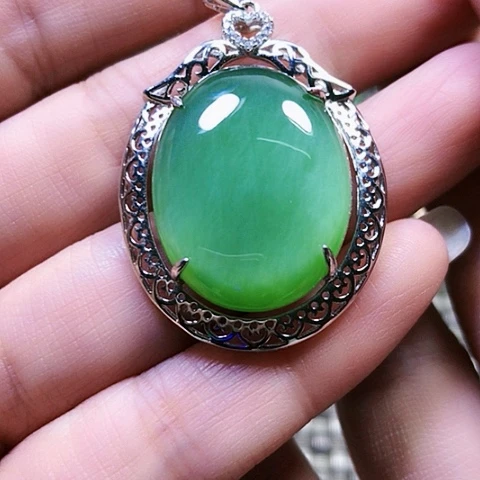 和田玉银S925镶嵌戒指