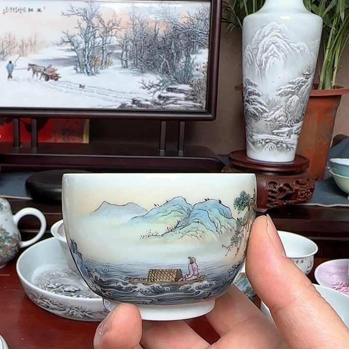 春***者青绿山水手工手绘