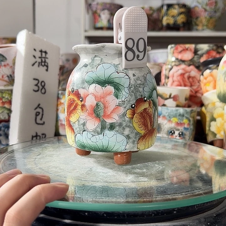景德镇手绘花盆幸运花盆