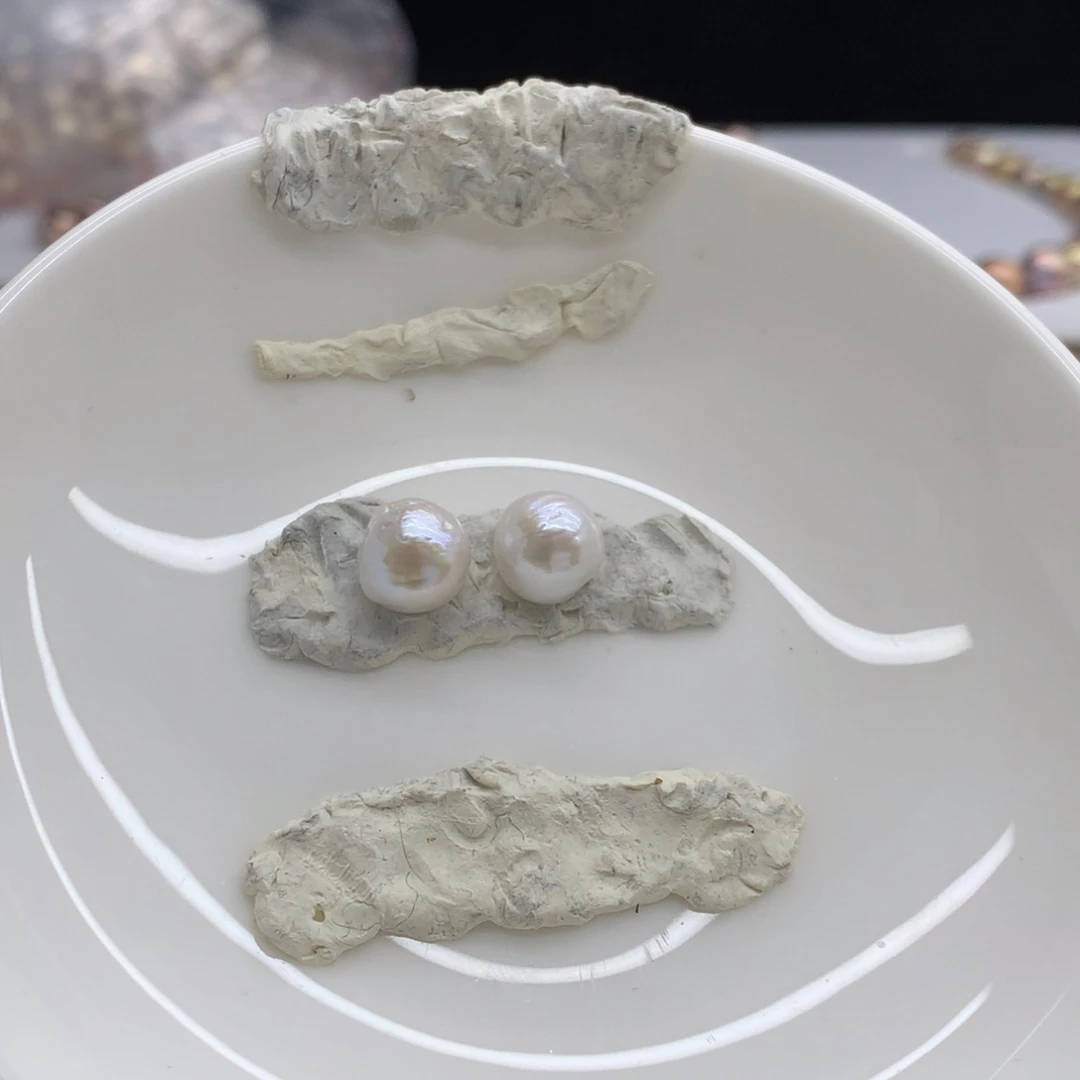银S925镶嵌耳饰淡水珍珠