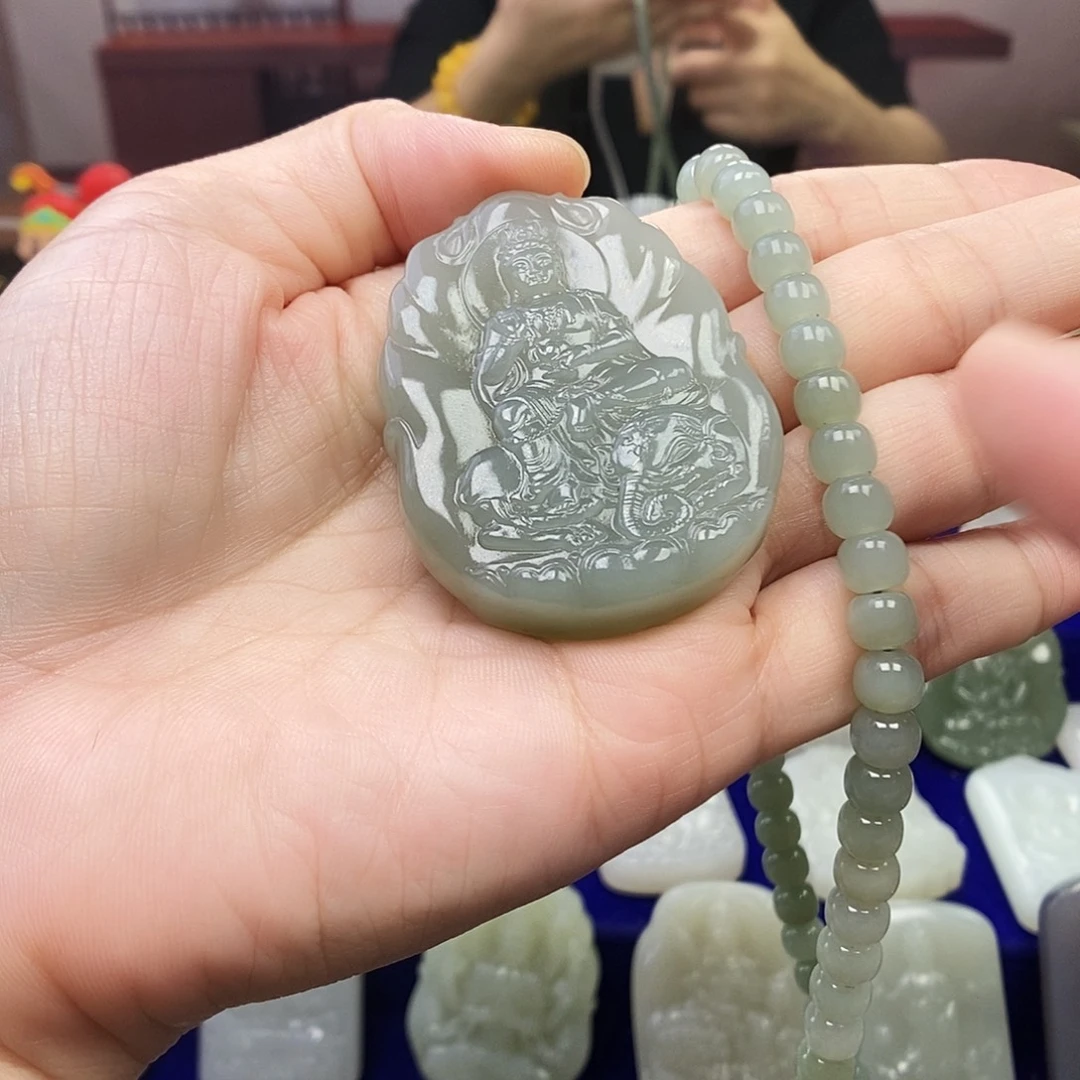 穗***和田玉未镶嵌颈饰