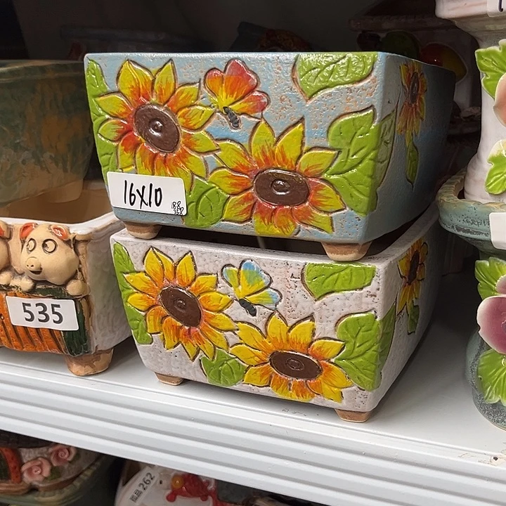 紫砂花盆粗陶材质多肉花盆
