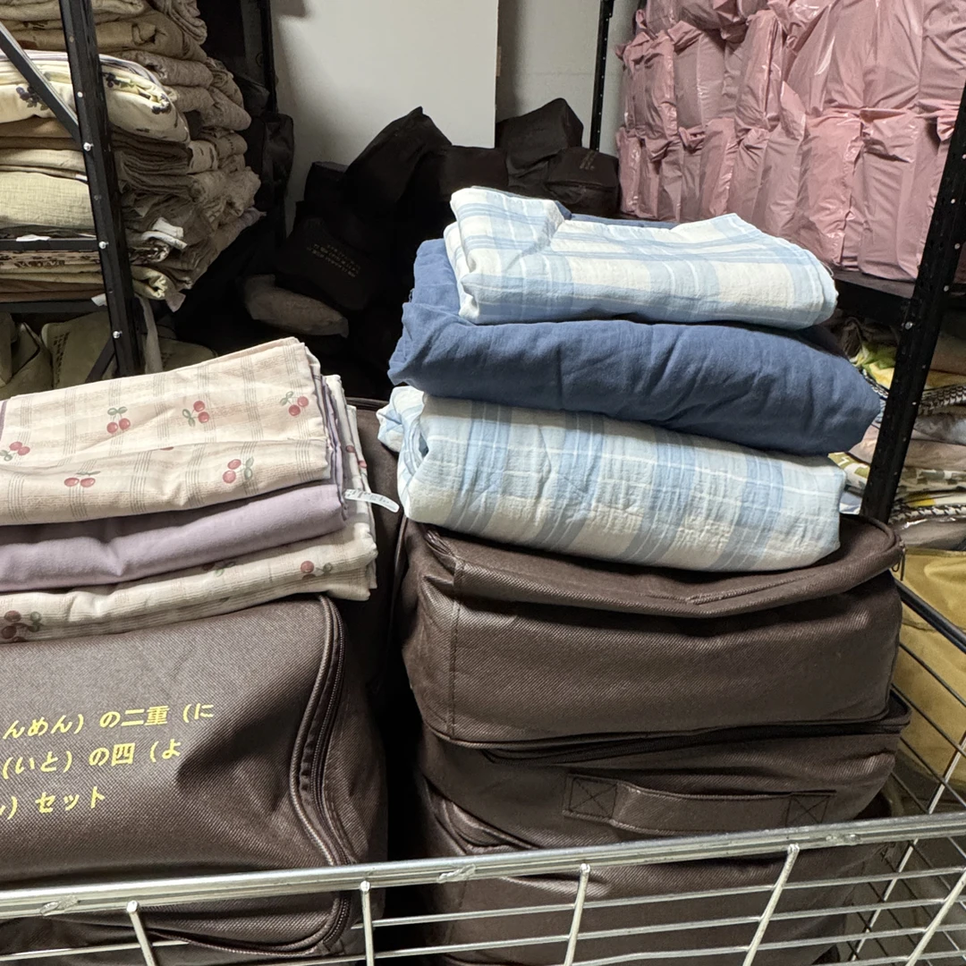 （尾货处理）100%全棉A类双层沙四件套皱皱沙床笠款秋冬