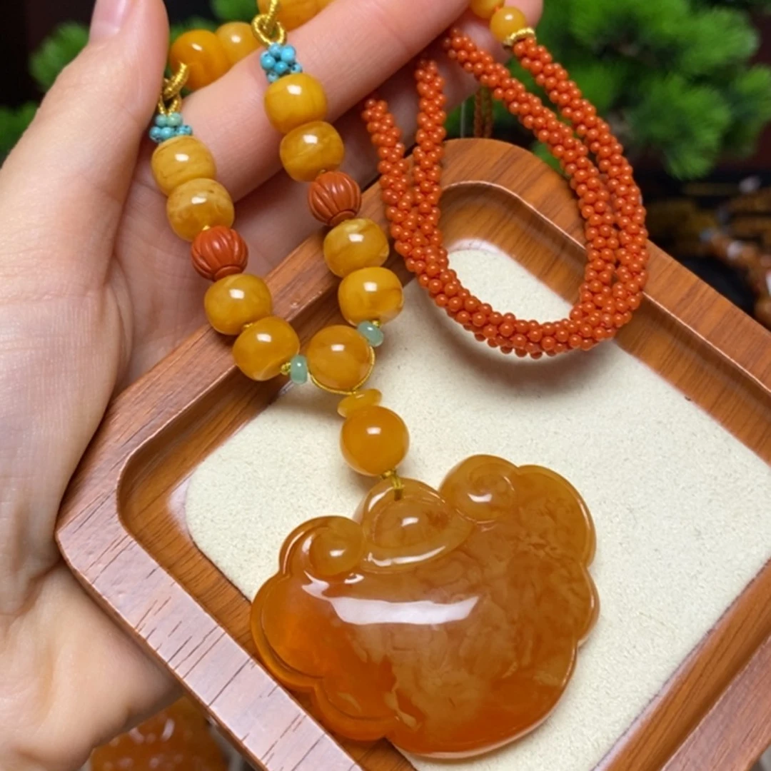 【闪购商品】蜜蜡颈饰未镶嵌项链