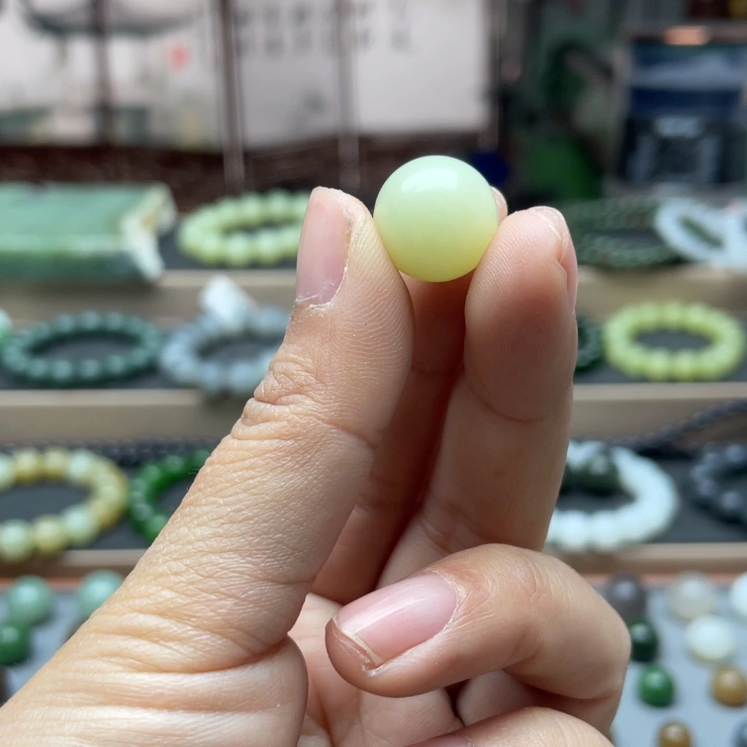 和田玉单珠14未镶嵌