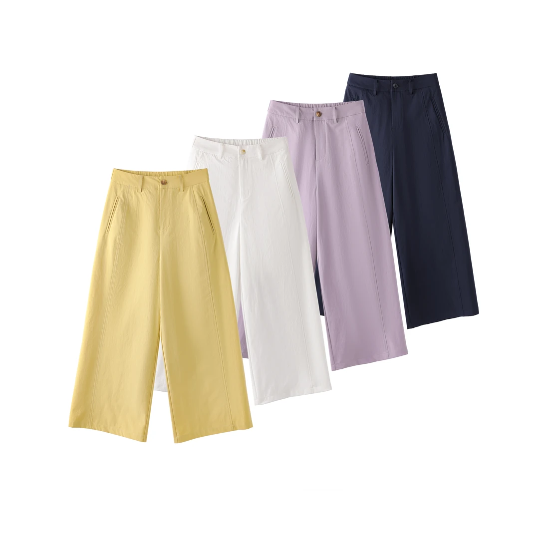 【吉岚严选】高端夏季薄款垂感显瘦气质时尚休闲裤女6119