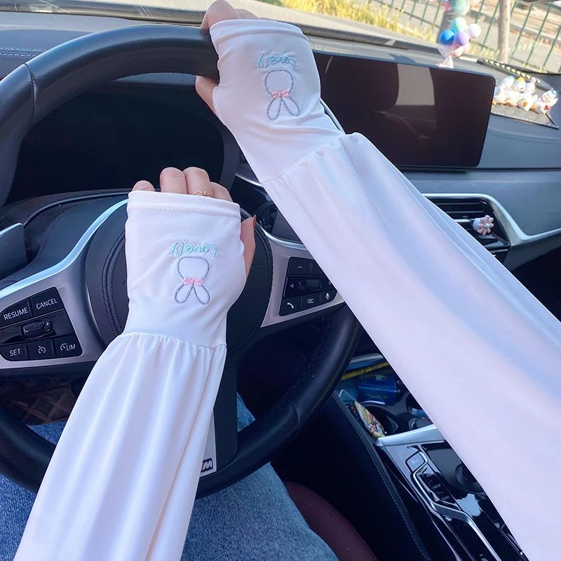 防晒薄款透气冰丝袖套女春夏骑行护臂防紫外线男女同款护袖手臂套