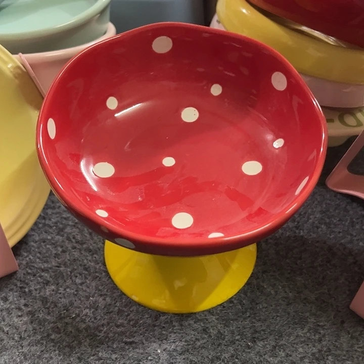 陶陶瓷蘑菇高脚微瑕