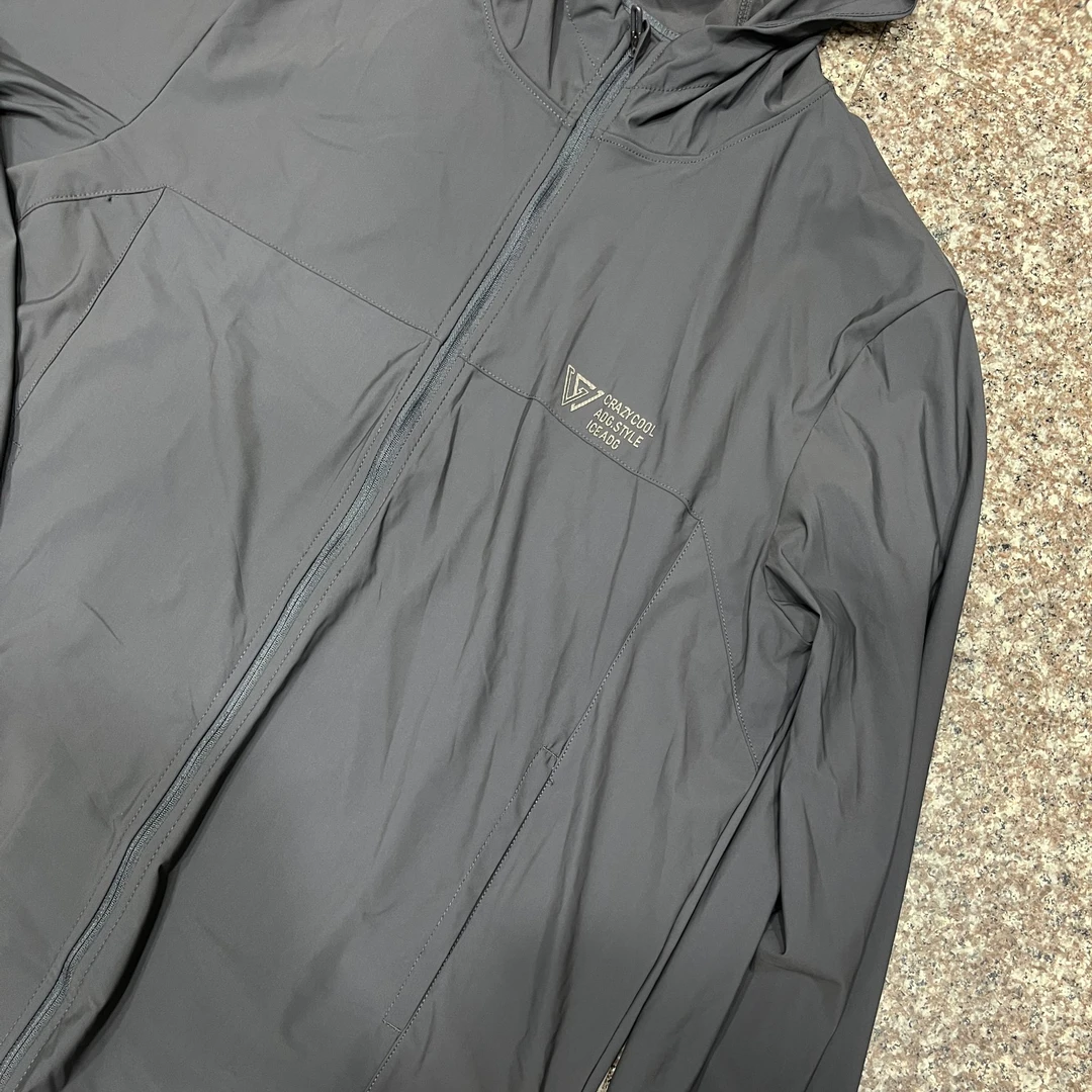 （夏季男士连帽防晒衣）长袖防晒服速干透气户外薄款皮肤衣黑色灰色