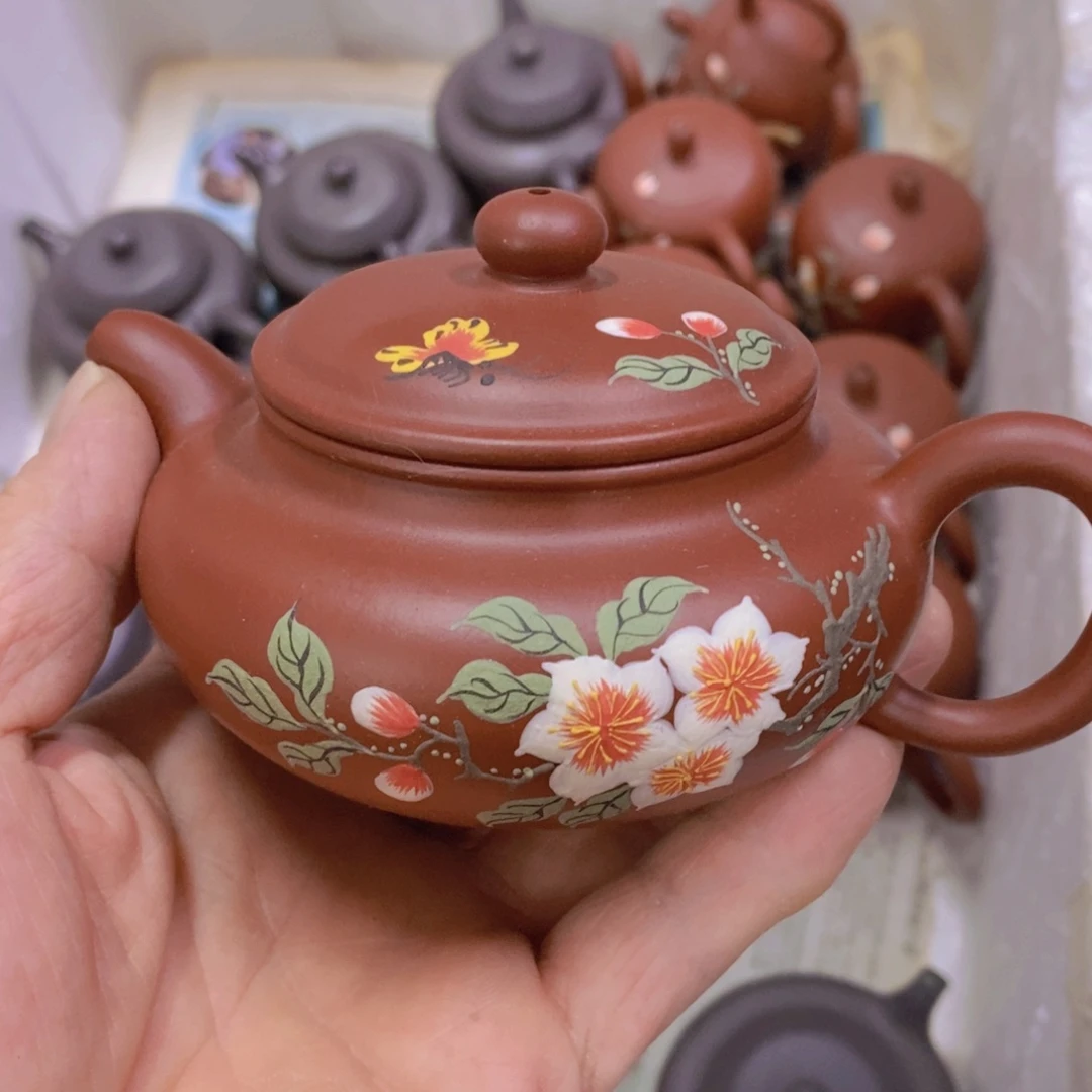 茶杯绿泥紫砂紫砂