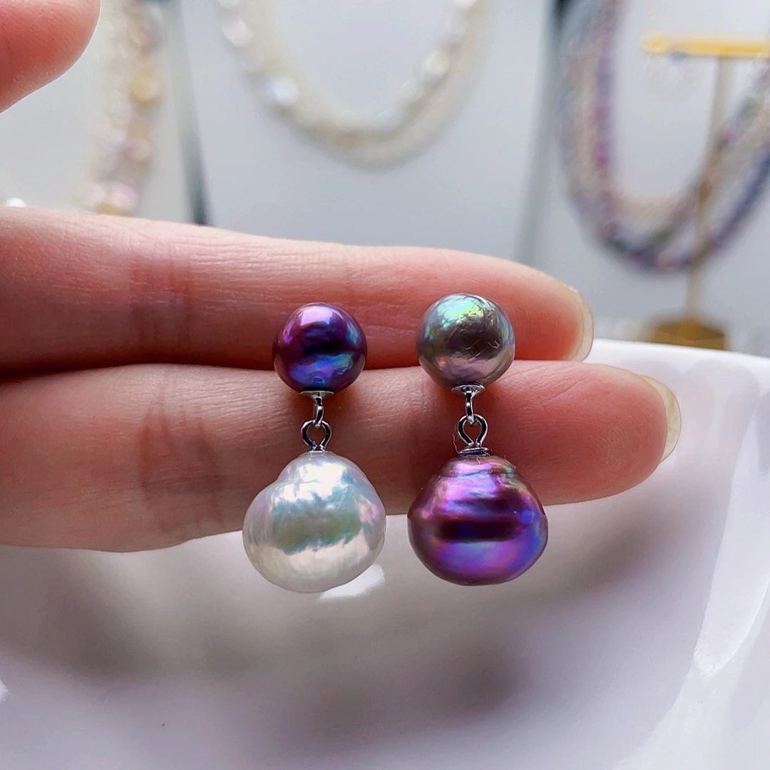 未镶嵌淡水珍珠耳饰周**联