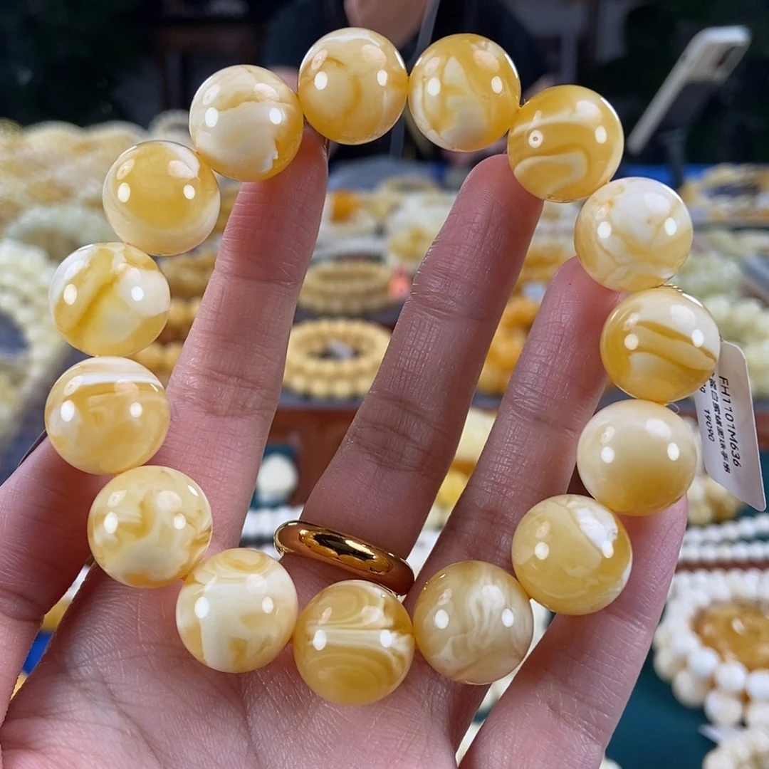 琥珀未镶嵌珠宝奇石15 30 金瓷白妖花
