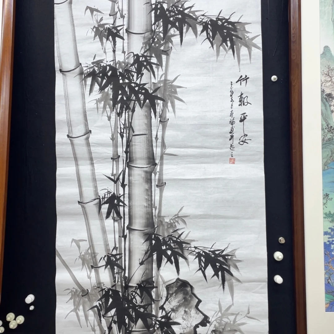 国画手绘国画，精品墨竹