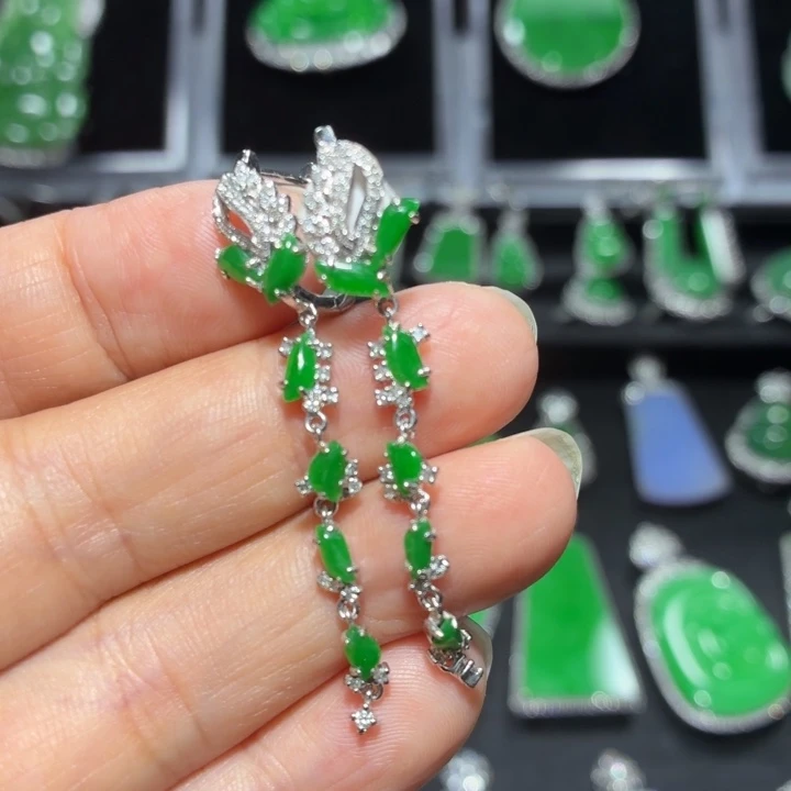 翡翠18K金镶嵌吊坠(不含链)翡翠