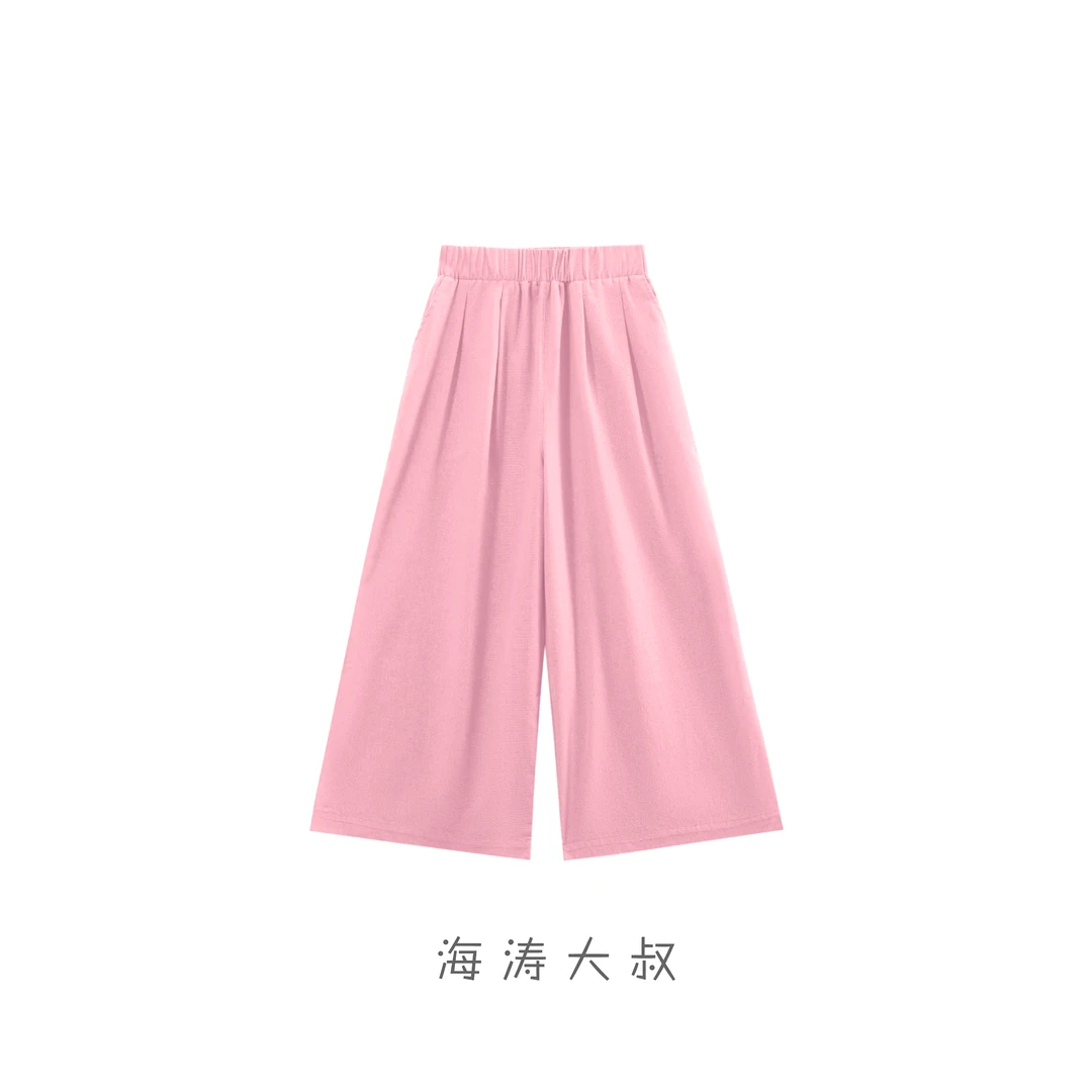 【海涛大叔】「棉眠记忆」街拍亚麻宽松百搭休闲高腰直筒裤神裤